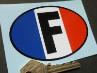 F  France Tricolore Style ID Plate Sticker 92mm