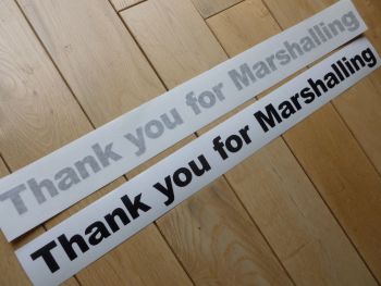 Thank You for Marshalling Cut Vinyl Race Car Sticker 19"