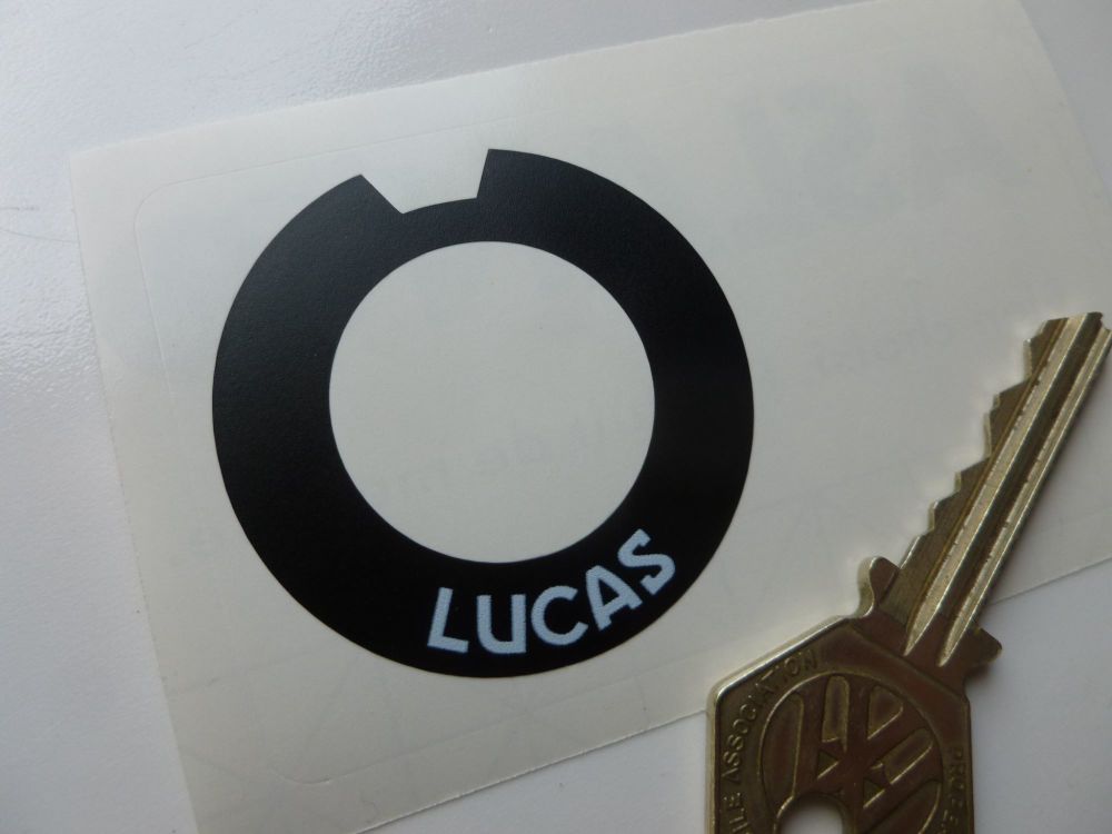 Lucas PLC 6 Ignition & Lighting Switch Round Sticker. 46mm.