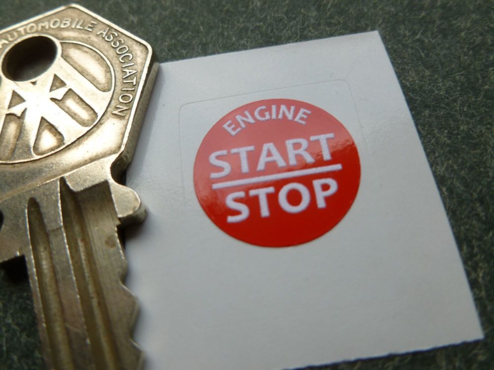 Bentley Engine Start Stop Button Sticker. 16mm. Choice of Colours.