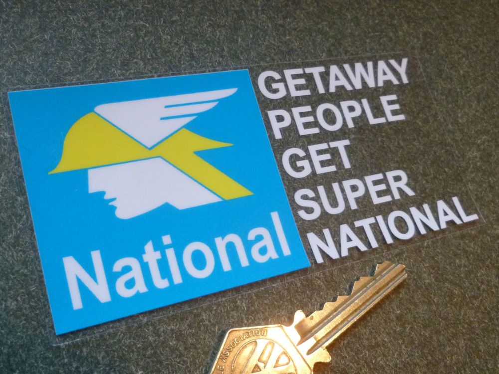 National Getaway People Get... 60's 70's Style Window Sticker. 5