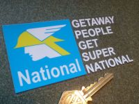 National Getaway People Get Super National. 60's 70's Style Window Sticker. 5".