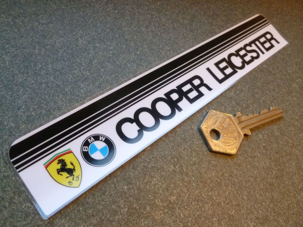 Cooper Leicester Dealer Window Sticker. 8".