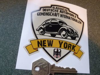 German Classic Automobile Association International New York Sticker. 3.5".