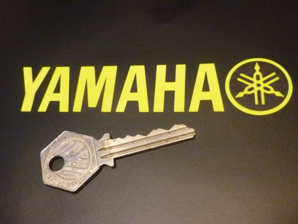 Yamaha (Suits MT-09) Shaped and Handed Black & Fluorescent Yellow Stickers. 4.75" Pair.