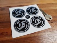 British Leyland Wheel Centre Stickers - Black & Coachline Style - Various Sizes - Set of 4