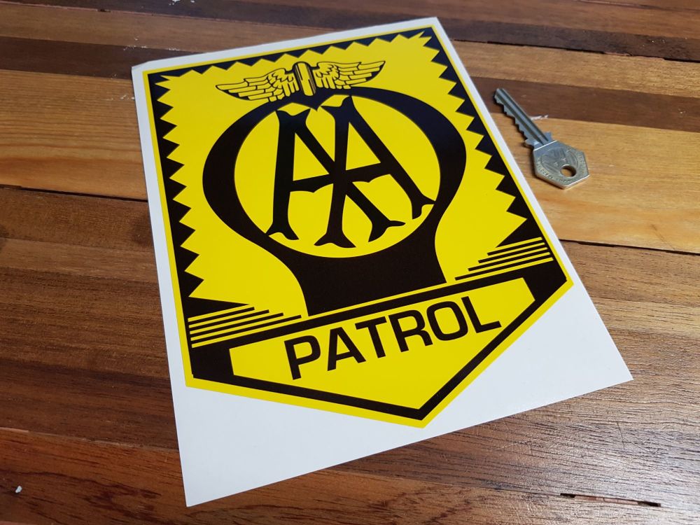 AA Patrol Sign Sticker. 7.75