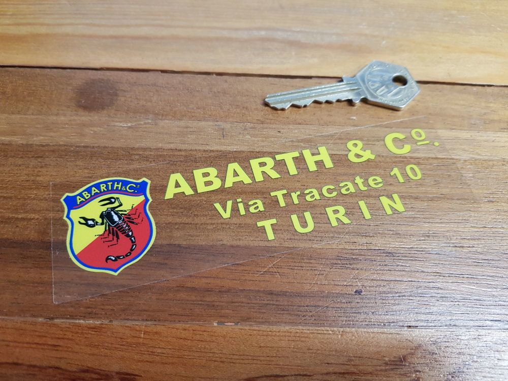 Abarth & Co Turin Dealer Window Sticker - 5.5"