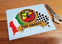 Abarth & Co. Fiat. Flag & Scroll Sticker. 4