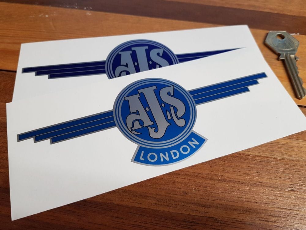 AJS London Side Panel Style Sticker. 6.5".