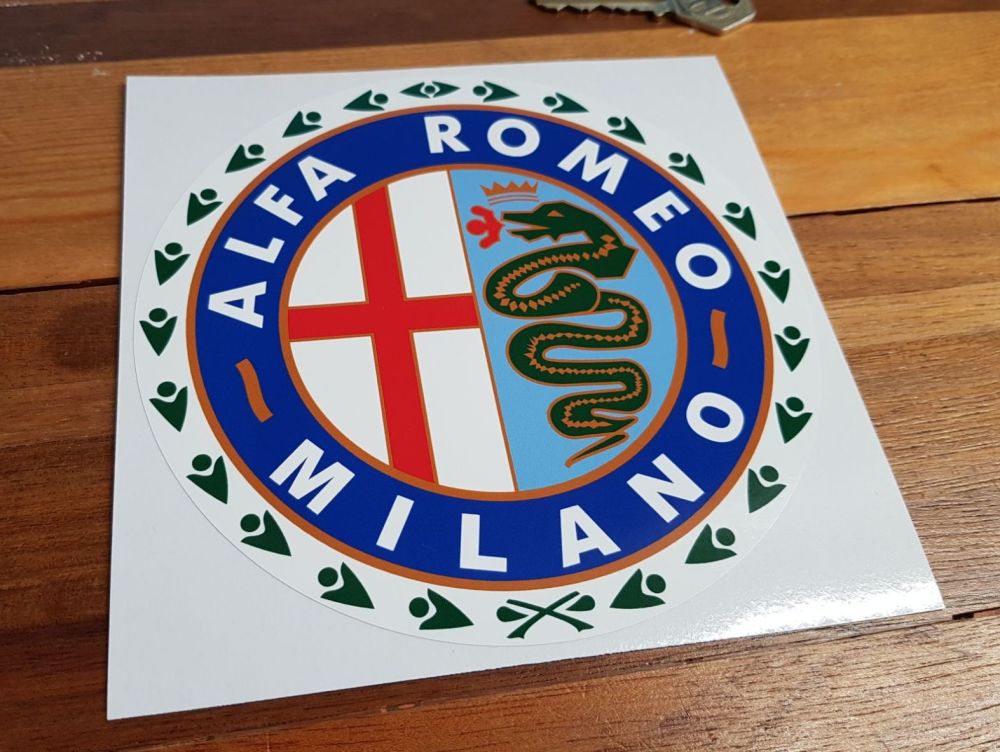 Alfa Romeo Milano Garland Sticker. 6".