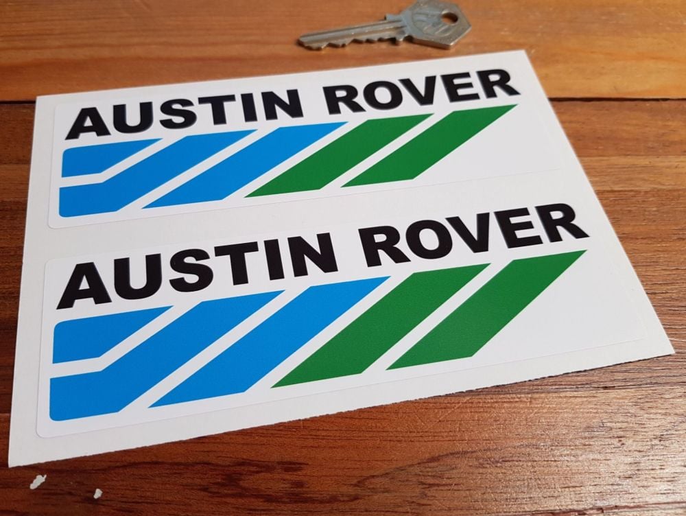 Austin Rover Racing Stickers. 6" Pair.