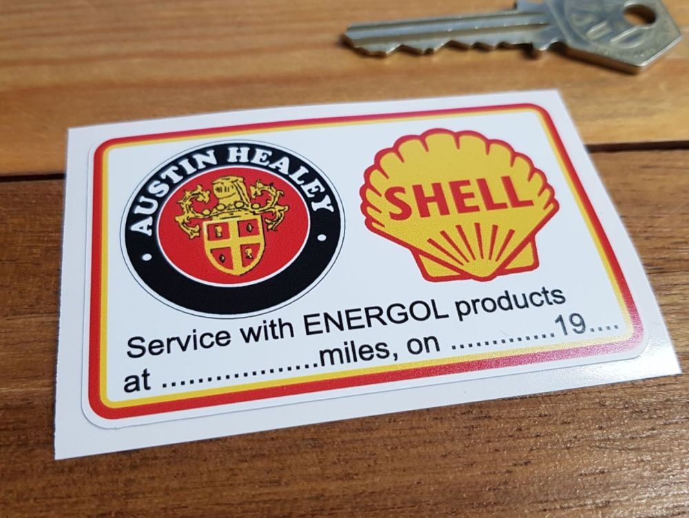 Austin Healey & Shell Oil Service Sticker. 3
