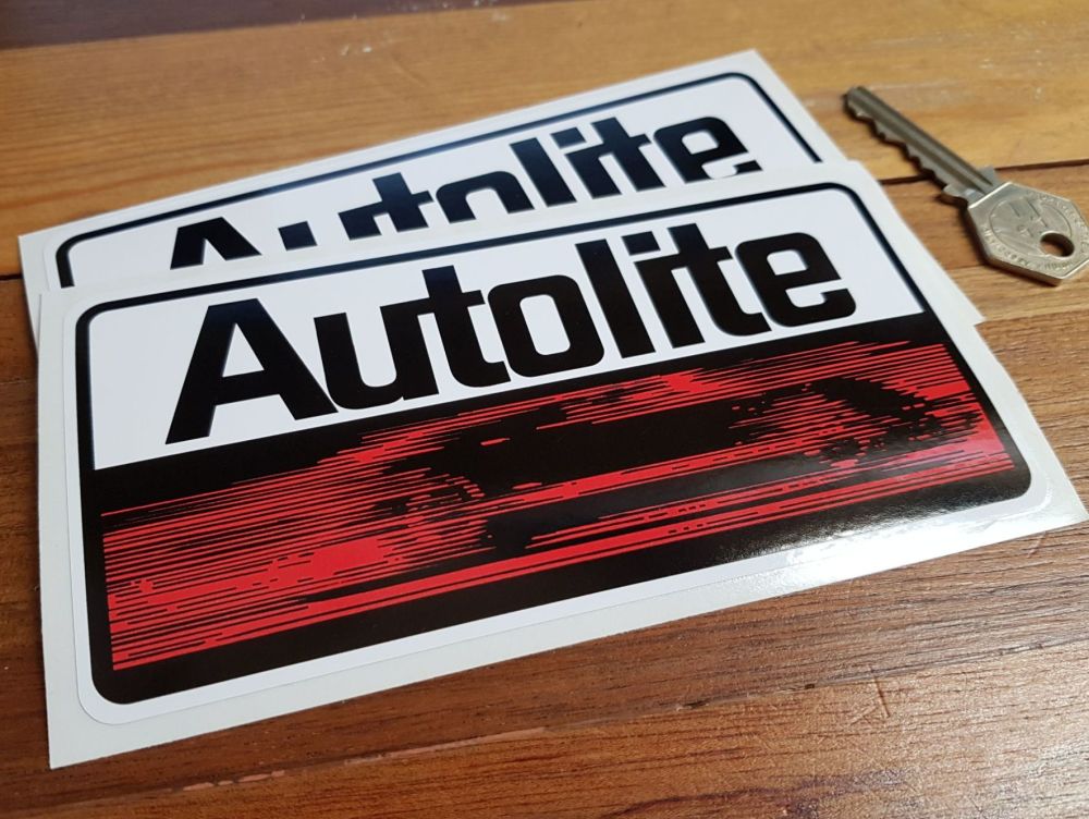 Autolite Oblong Stickers. 6", 7", 8" or 10" Pair.