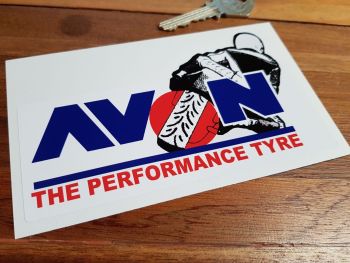 Avon The Performance Tyre Motorcycle Sticker. 5.5".