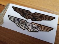 Aston Martin Winged Chrome Style Stickers. 4