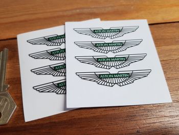 Aston Martin. Winged Logo Stickers. Set of 4. 60mm.