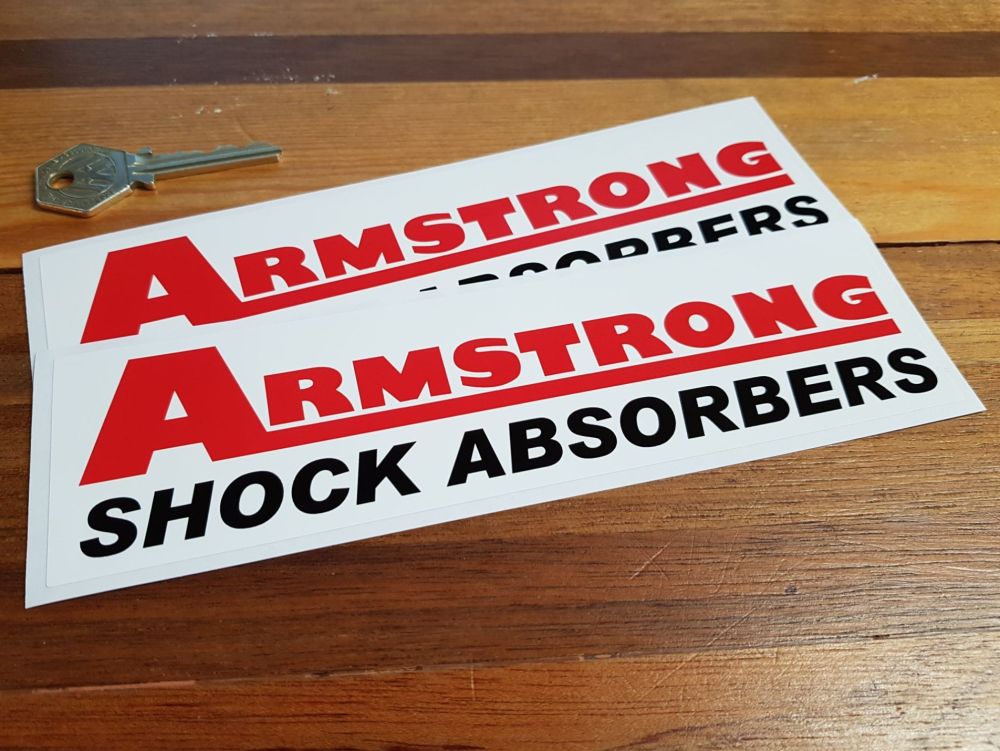 Armstrong Shock Absorbers Stickers. 7.75" Pair.