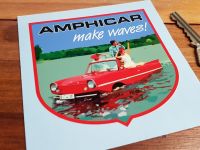 Amphicar 'Make Waves!' Shield Sticker. 3.5