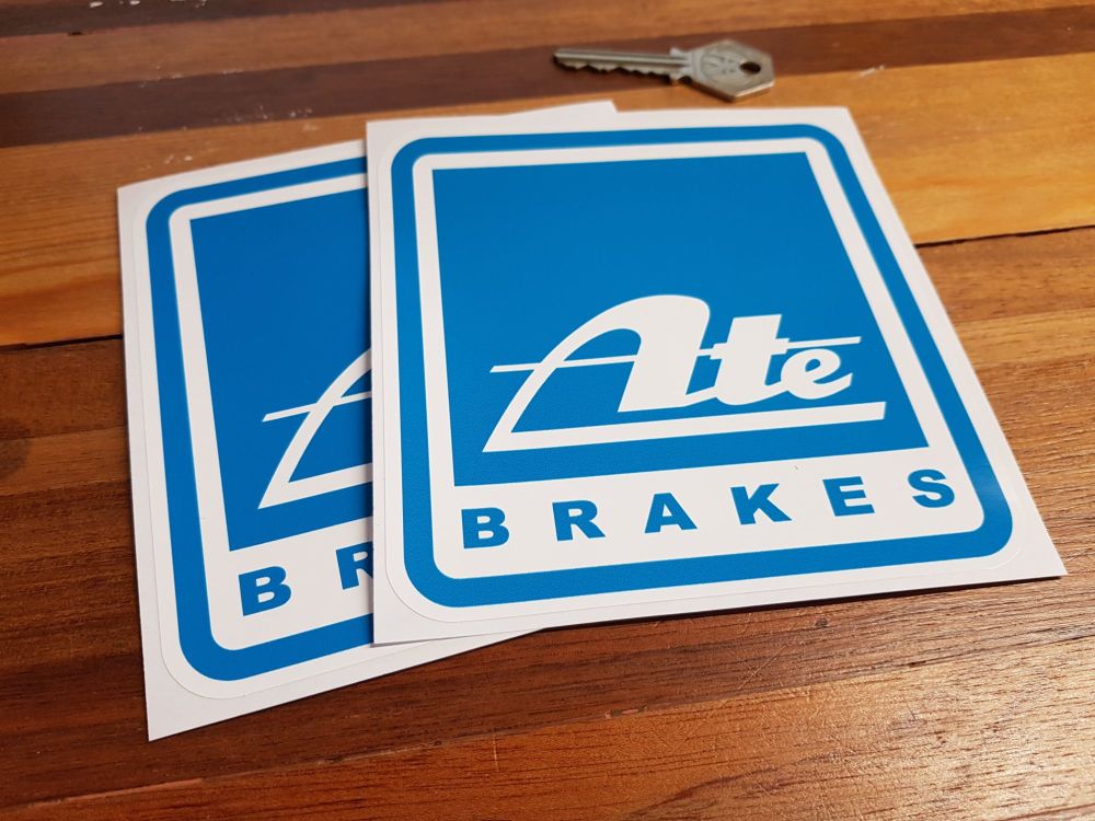 ATE Brakes Blue Square Stickers. 5