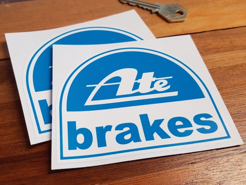 ATE Brakes Curved Top Stickers. 4