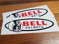 Bell Helmets Man in Helmet Stickers. 6" Pair.