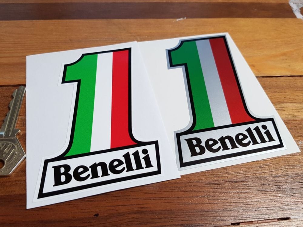 Benelli No. 1 Stickers. 4" Pair.