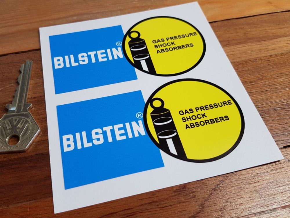 Bilstein Gas Pressure Shock Absorbers Stickers. 4", 4.5", 6", 8" or 9" Pair.