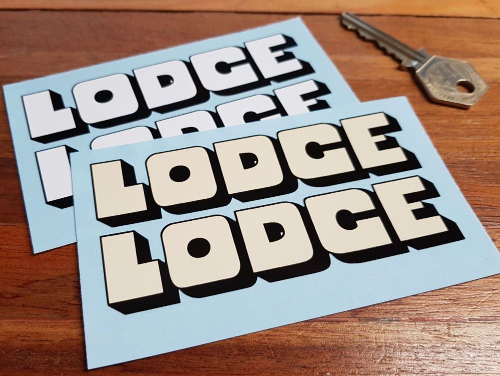 Golden Lodge Black & White or Off-White Shaped Text Stickers. 2