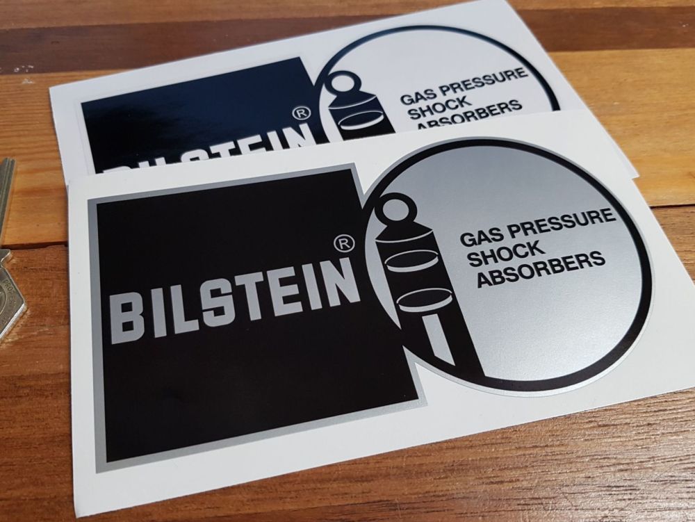 Bilstein Shock Absorbers Black & Silver/Clear Stickers 6" Pair