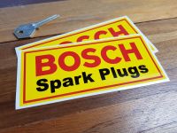 Bosch Spark Plugs Red Border Stickers. 5.5" Pair.