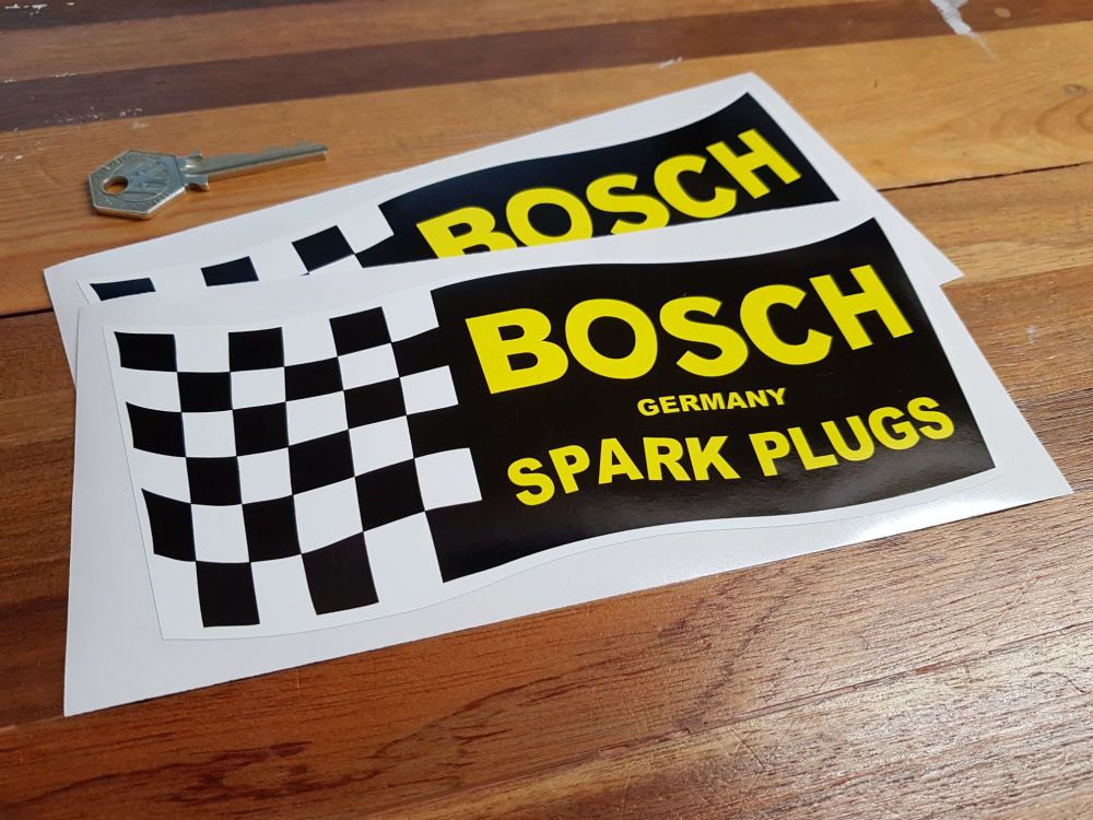 Bosch Chequered Flag Style Stickers. 8