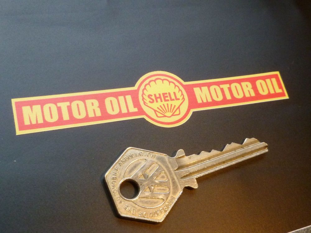 Shell Motor Oil Bottle Seal Sticker. 4.25