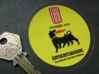 Fiat Consiglia Solo Recommend Only Supercortemaggiore Oil & Petrol Vintage Style Window or Body Sticker. 66mm.