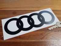 Audi Hoops Cut to Shape Fade Side to Side Stickers. 8" Pair.