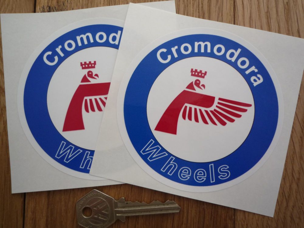 Cromodora Wheels Round Stickers. 60mm or 100mm Pair.