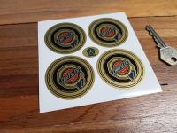 Chrysler Wheel Centre Style Stickers. Colour on Gold. Set of 4. Various Sizes.