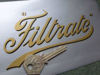 Filtrate Old Thin Shaded Style Script Sticker.  6" or 9"