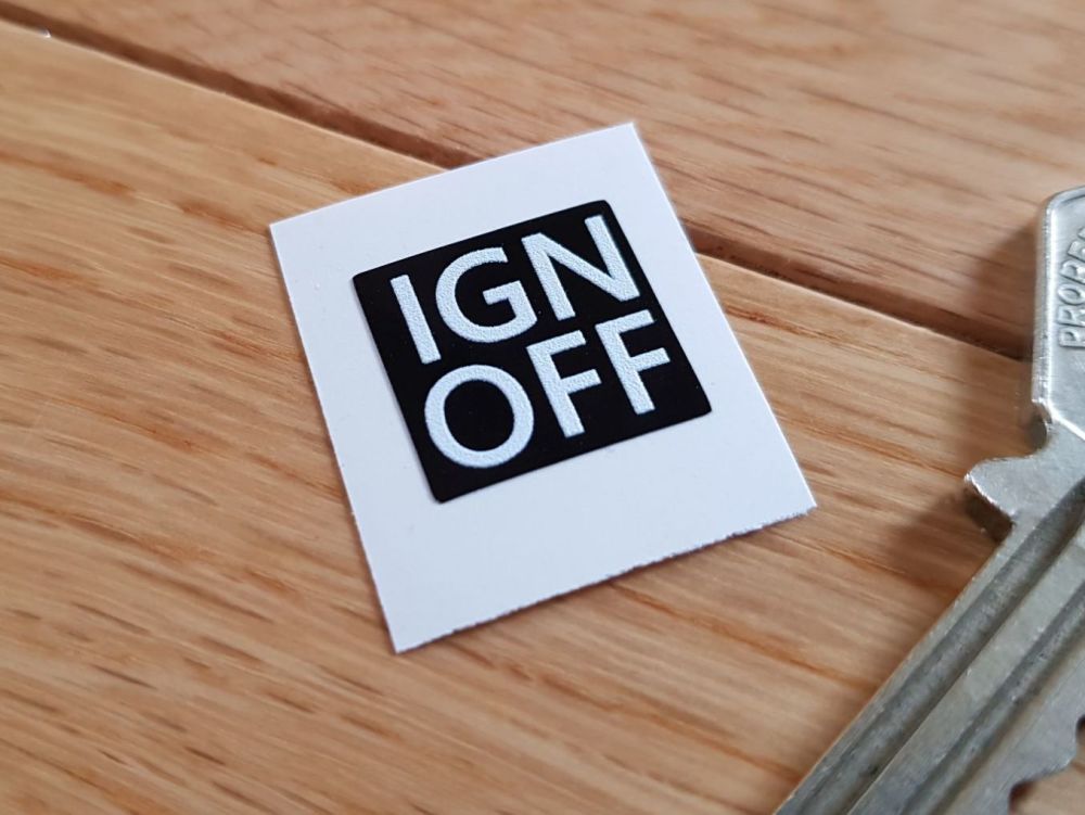 IGN OFF Ignition Sticker 15mm