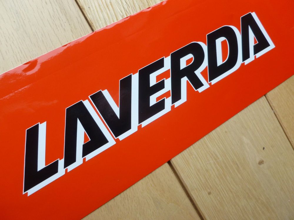 Laverda Cut  and Shaped later style text Stickers. 8