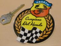 Abarth Campione Del Mondo World Champions Window Sticker 4"