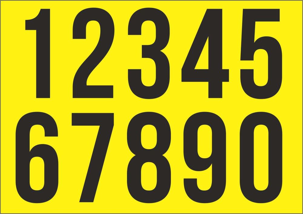 Racing Numbers Stickers. Mallory Font. Various Sizes.