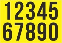 A Racing Numbers Sticker. Mallory Font. Various Sizes.