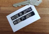 Made in Japan Motorcycle Stickers - Black & Foil - 52mm Pair