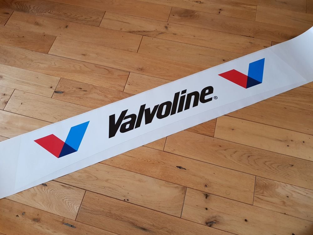 Valvoline Curved Screentop Double V Style Sticker. 42".