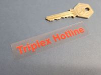 Triplex Hotline Red & Clear Window Sticker. 89mm.