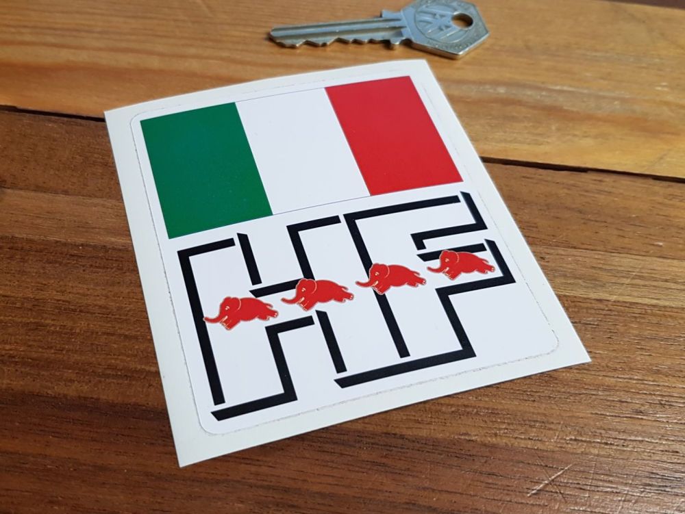 Lancia Delta Integrale HF & Tricolore Oblong Sticker 3.5