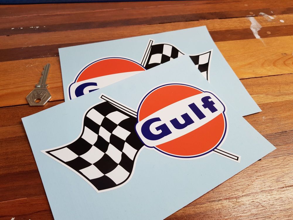 Official licensed Gulf logo sticker 300 mm 12" wide high quality decal 