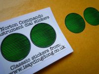 Norton Commando Instrument Dial Stickers. 20mm Pair.