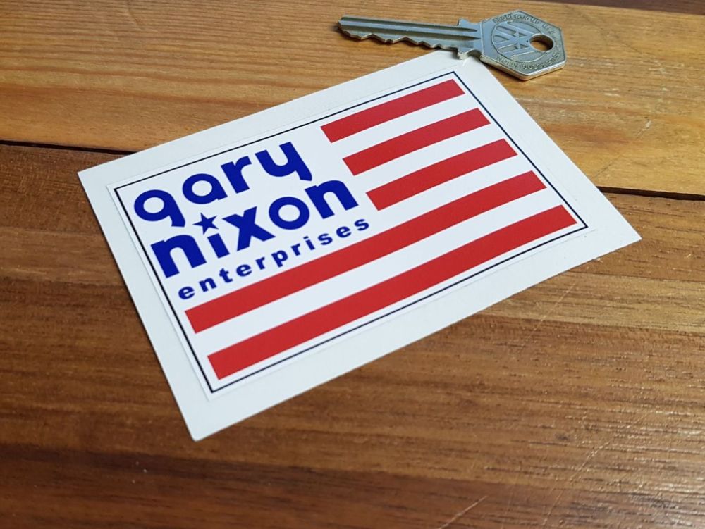 Gary Nixon Enterprises USA Flag Sticker 4